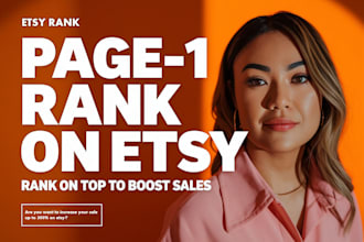 rank 5 etsy product on 1st  page in 7 days