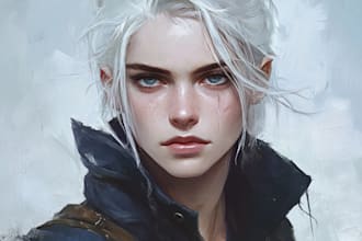 draw anime, realistic portrait or dnd character