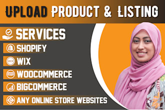 input data into wordpress, shopify, wix, or any data entry