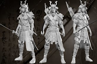 do action figure miniature, mini figure, 3d digital sculpting, 3mf for printing
