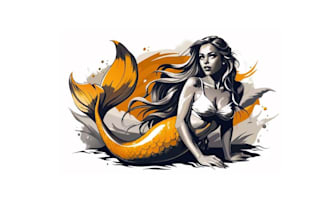 design high quality mermaid mascot logo with unlimited revision