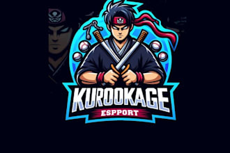 design high quality warrior girl esports mascot logo with express delivery