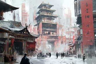 make professional environment and character concept art
