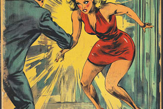 draw a retro vintage comic illustration