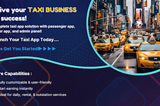 create custom taxi booking mobile app, android IOS