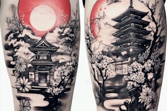create detailed art japanese style for tshirts tattoos etc