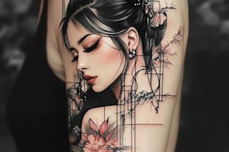 draw anime manga or japanese theme for your tattoo