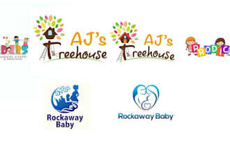design childcare baby shop baby care and kids logo