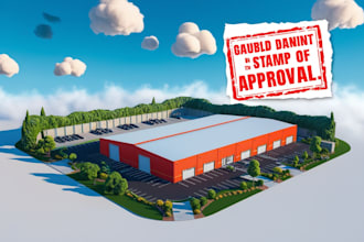 warehouse site plan, elevation, floor plan, landscape plan, residential permit
