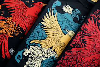 create linocut t shirt design for brands