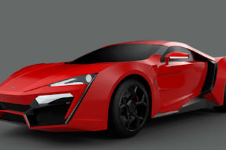 do 3d car modelling and animation