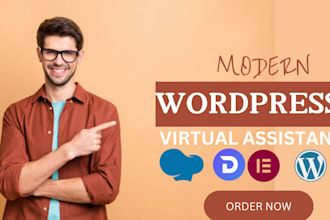 be your wordpress VA virtual assistant, wordpress maintenance, wordpress changes