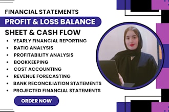 prepare financial statements profit and loss balance sheet cash flow