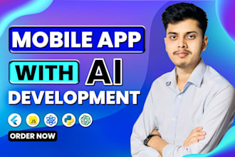 create ai mobile app for android, ios app using flutter, react native developer