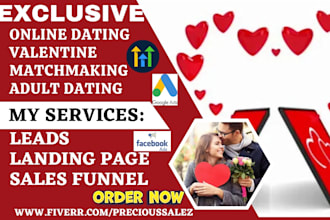 generate online dating valentine dating landing page matchmaking love leads