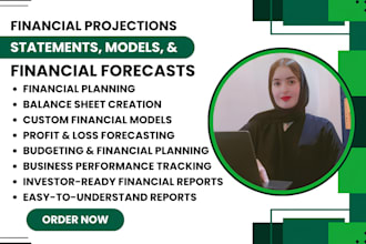 prepare financial projections statements models and forecasts for your business