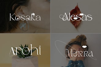 design luxury fashion lettermark initial letters feminmist clothing brand logo