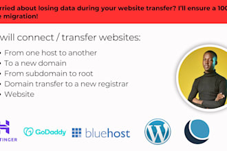 connect domain, move or transfer any domain to new host, domain or website