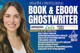 ebook ghostwriter, KDP book writer self help ghost book writer ebook formatting