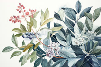paint watercolour botanical illustrations