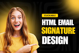 design clickable static or animated HTML email signature