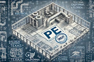 design hvac, electrical, plumbing mep drawing and commercial permit plans