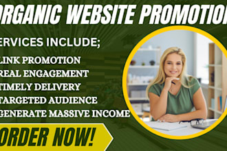 increase organic website traffic, social media promotion, and shopify ads manage