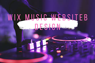 design artist website or music website and wix studio