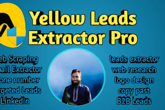 yellow leads extractor,web research  data scrapping