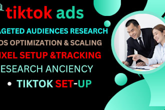 setup and manage  tiktok ads, tiktok marketing on tiktok agency