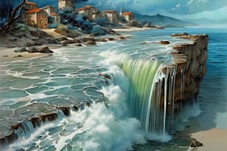 create environment illustration or concept art