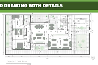 draw 2d floor plan architect in 24h for house, commercial