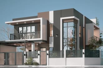 rebuild massive apartment,render cgi commercial, residential exterior in blender
