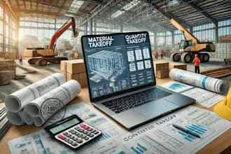 do material take off, quantity takeoff and construction cost estimation
