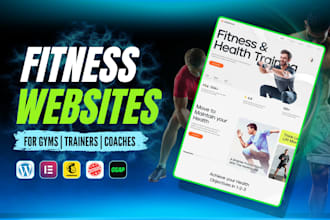 build attractive fitness website, gym or trainer website by wordpress elementor