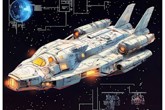 draw an amazing spaceship for your space game