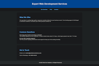 responsive custom web development