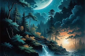 draw a environment concept art and background