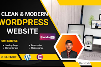 design , redesign, clean , wordpress website using elementor pro