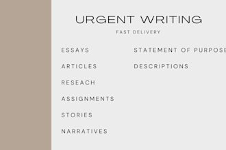 write sops, lors, coverletters and more