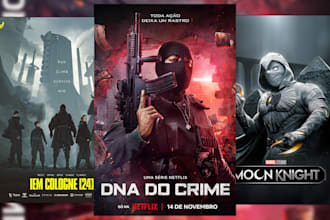 design a netflix hbo style movie poster for you
