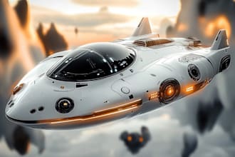 draw a spaceship or vehicle design