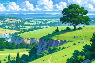 draw a unique style environment concept art for you