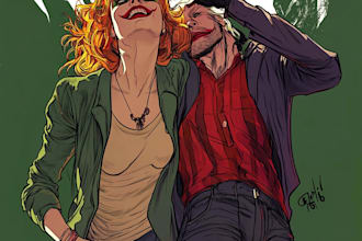 do comic book illustration for your comic or webtoon