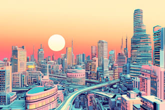 make cyberpunk scifi futuristic city no ai use