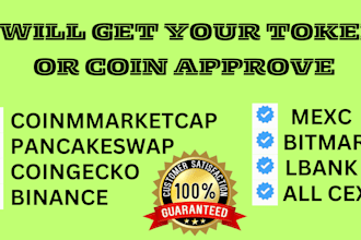 do approval token, ico, coin listing on coingecko coinmarketcap bitmart mexc