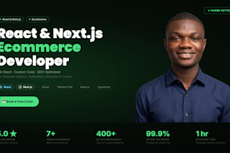build a custom react or nextjs ecommerce website full stack