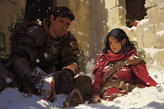 create a dnd party art and d and d character for you