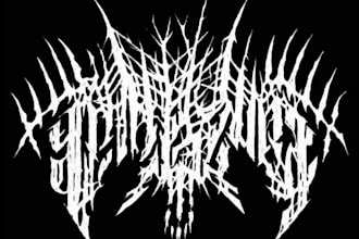 make brutal death metal, deathcore, black metal band logo