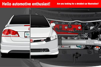 draw amazing vector art of your car